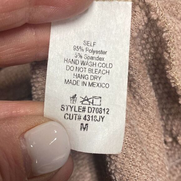 White Birch Mauve Ling Sleeve Cheetah Elbow Pads Dress  Size Medium - Picture 5 of 5